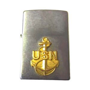 Zippo Lighter Bradford Pa Usa Usn Us Navy Silver Tone 2012